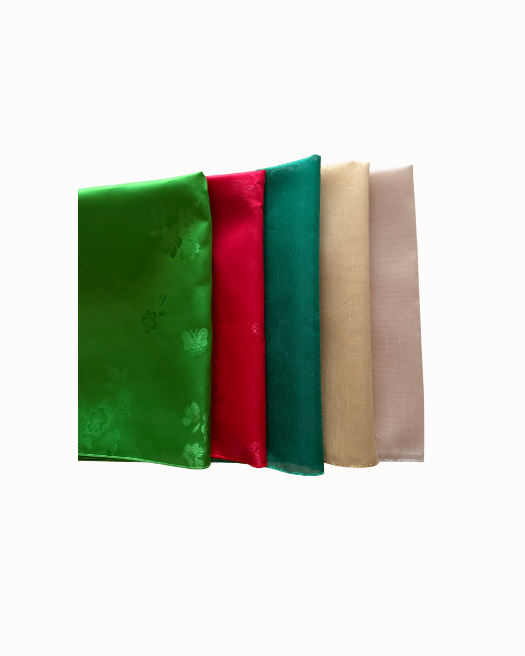 Korean Silk Bojagi Christmas Wrapping Set(5 pieces)